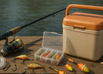 Itens para pescaria coisas de pesca essenciais