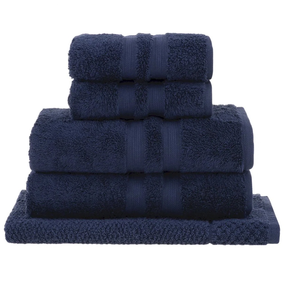 tipos de toalhas de banho Jogo de Toalhas Buddemeyer Algodao Egipcio Gigante Azul 5 pecas