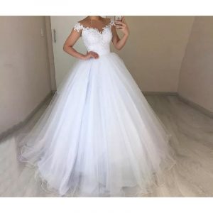 vestido de noiva simples e barato - princesa