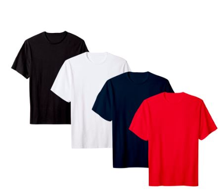 Kit 4 Camisetas Masculina Basica T Shirt Slim AMGK