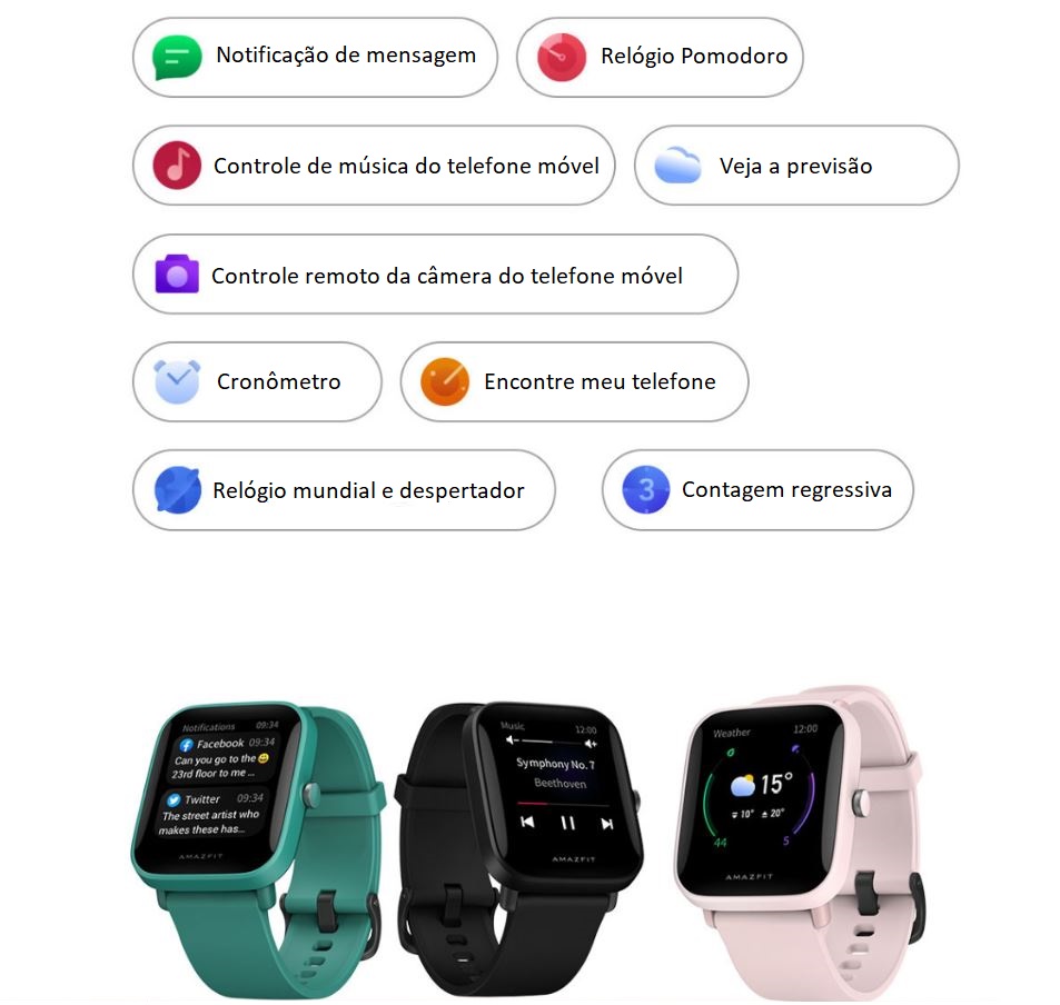 review do smartwatch amazfit bip u pro funções