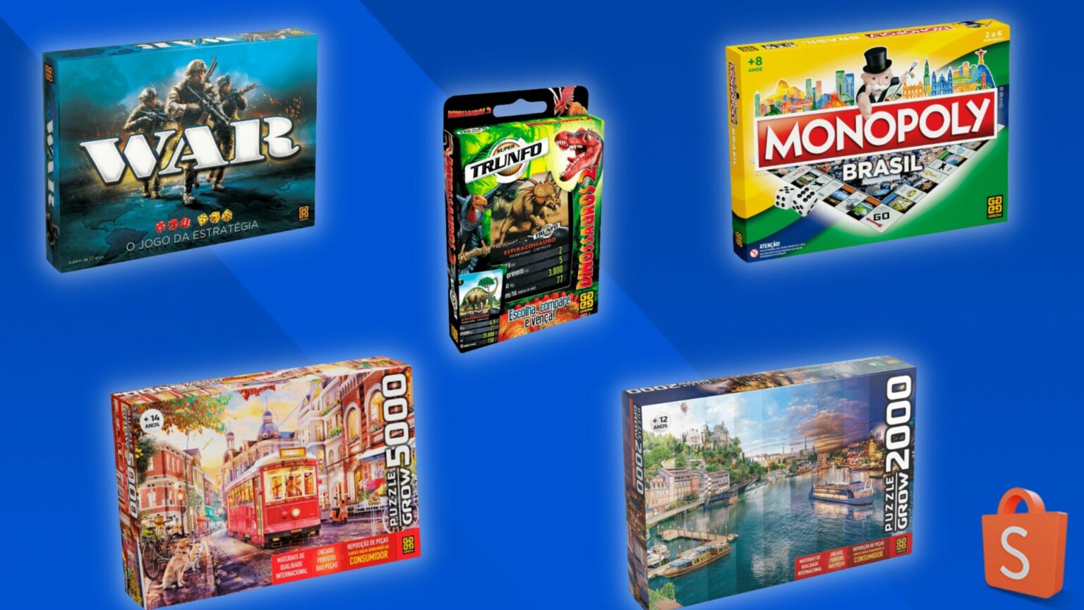 Os melhores brinquedos da Grow, jogos e quebra-cabeças