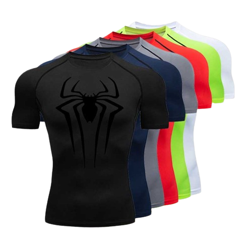 Camiseta De Compressao Homem Aranha Nova Ginasio Super Heroi Corrida Esportiva Rashgard Tops Tee Quick Dry Short Sleeve Para Homens