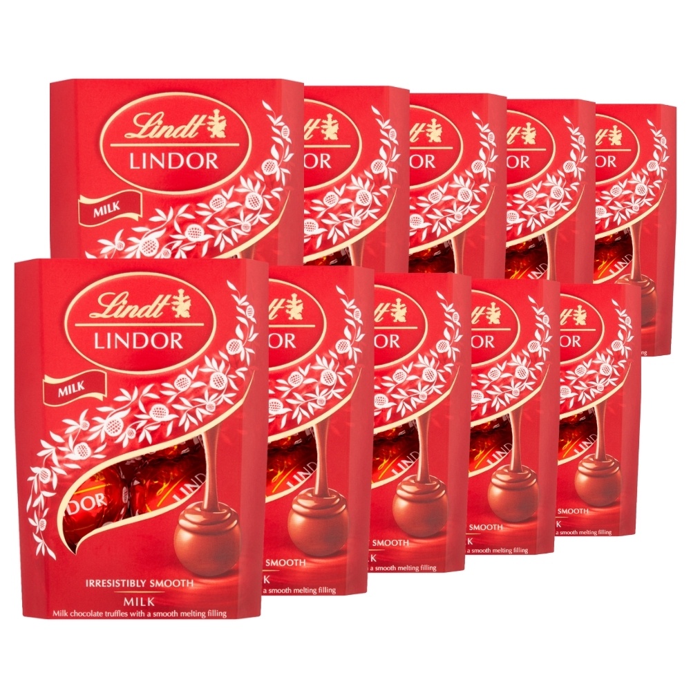 10 Caixas de 37g Bombons de Chocolate Suico Lindt Lindor