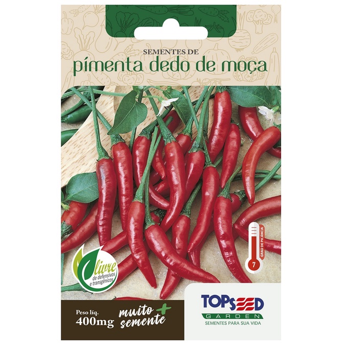 Sementes Pimenta Dedo De Moca TOPSEED