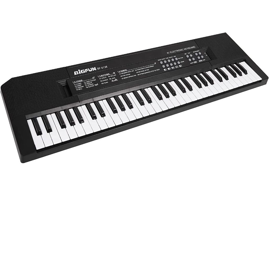 Teclado Eletronico Orgao 61 Teclas Bf 6138 Musical Profissional com microfone