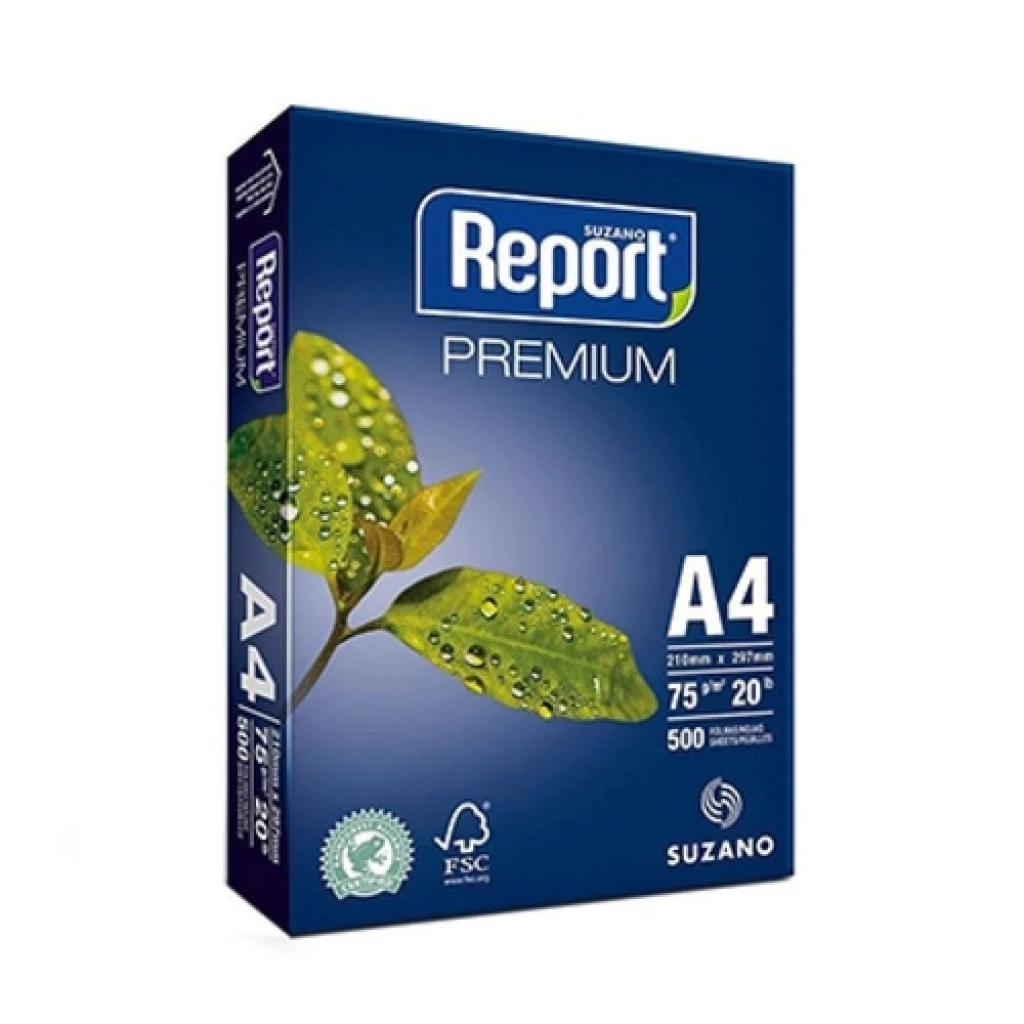 Papel A4 Report Premium Resma com 500 Folhas