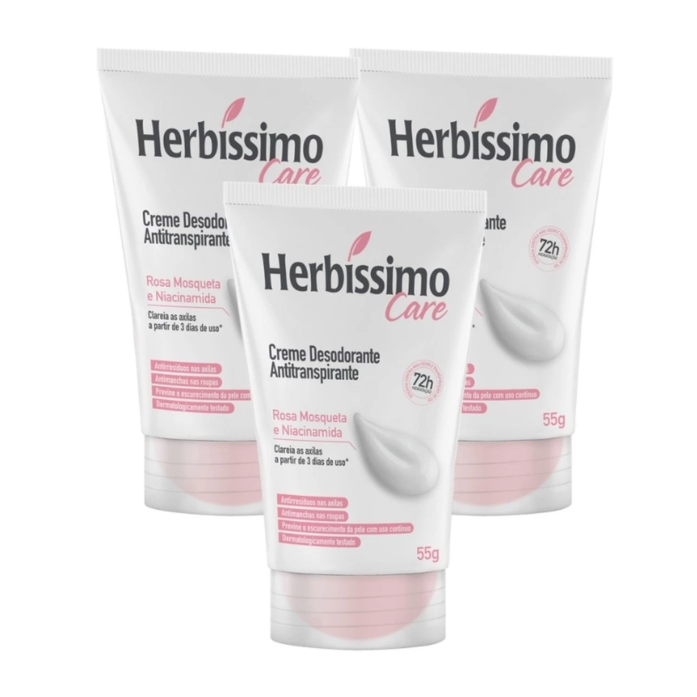 Kit Creme Antitranspirante Rosa Mosqueta