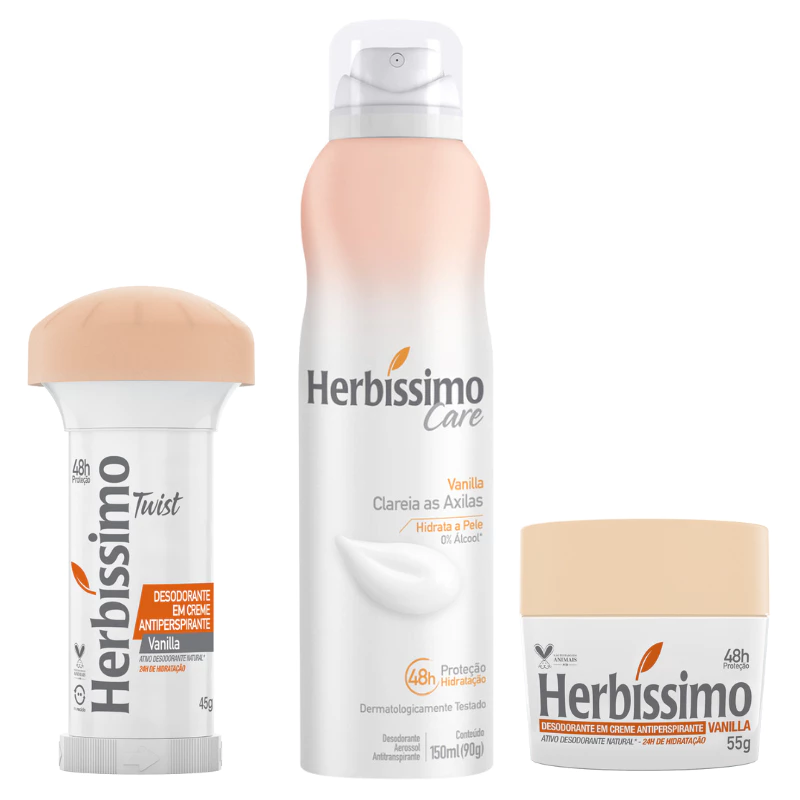 Kit Desodorante Herbissimo Vanilla