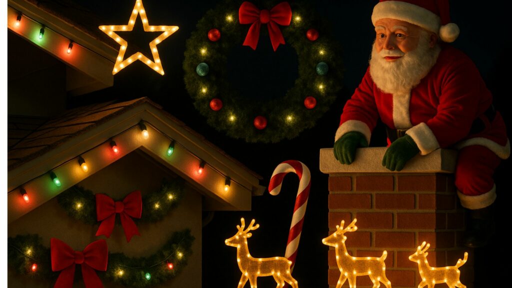 Ideias de decoração de Natal Externa