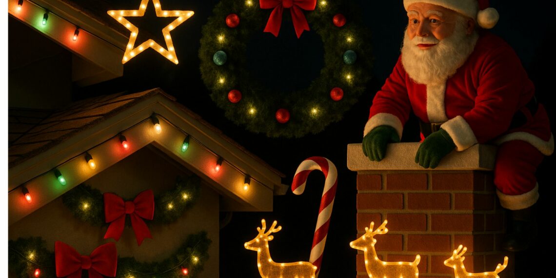 Ideias de decoração de Natal Externa