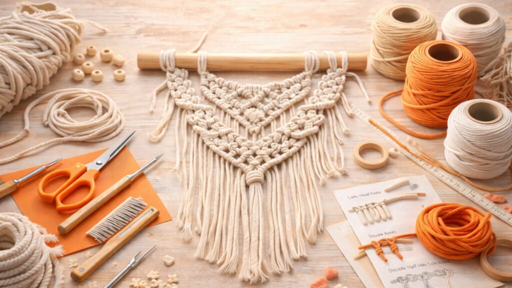 Macrame passo a passo e materiais para iniciar