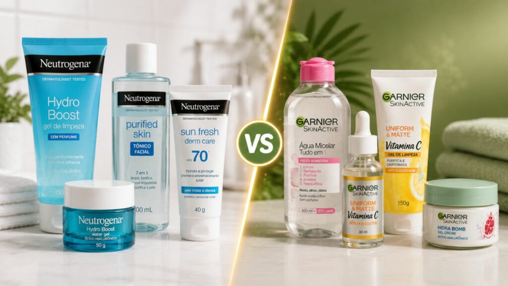 Neutrogena ou Garnier qual skincare tem melhor custo beneficio