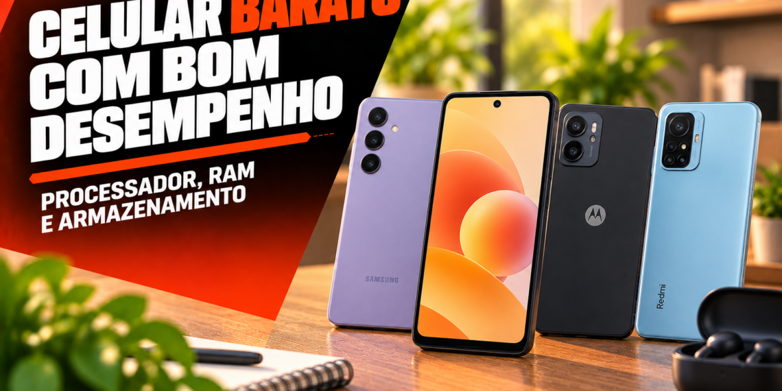Celular barato com bom desempenho processador RAM e armazenamento
