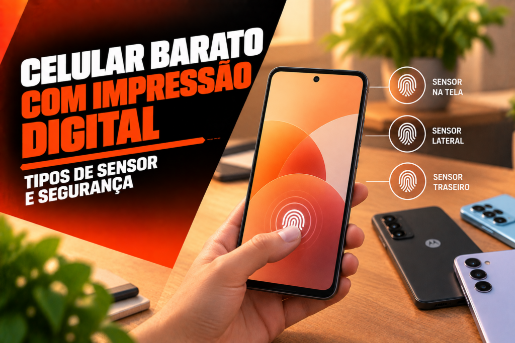 Celular barato com impressao digital tipos de sensor e seguranca