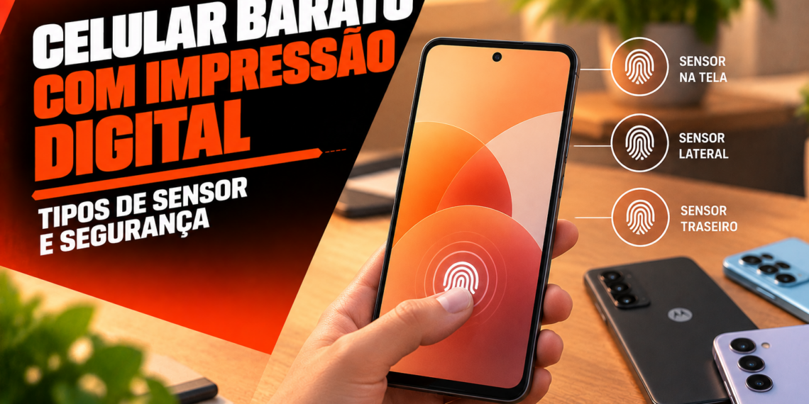Celular barato com impressao digital tipos de sensor e seguranca