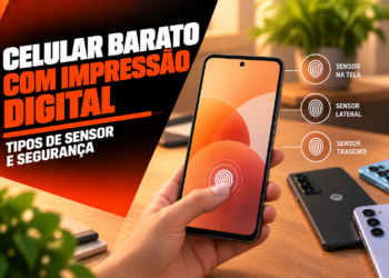 Celular barato com impressao digital tipos de sensor e seguranca