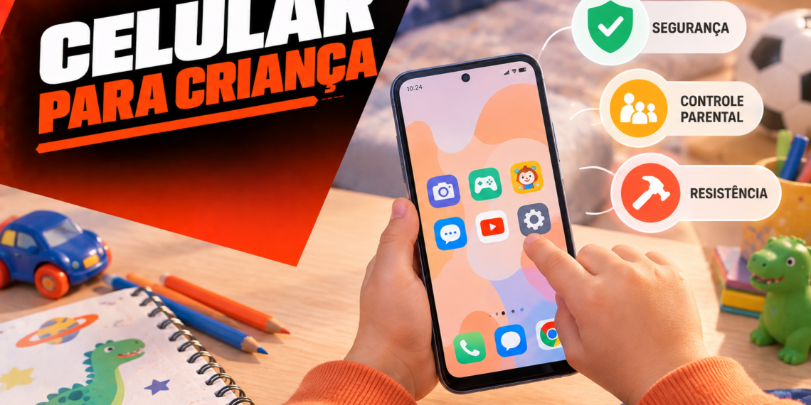 Celular para crianca seguranca controle parental e resistencia