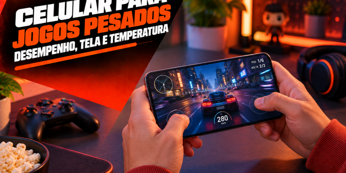 Celular para jogos pesados desempenho tela e temperatura