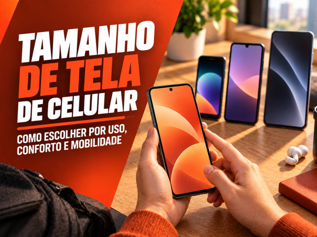 Tamanho de tela de celular como escolher por uso conforto e mobilidade