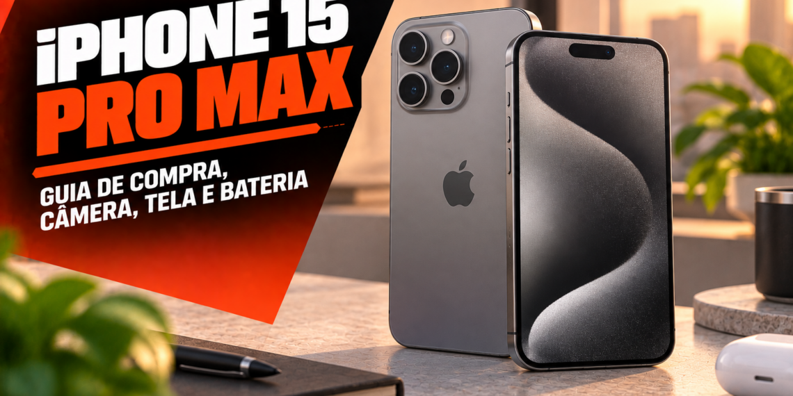iPhone 15 Pro Max guia de compra camera tela e bateria